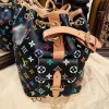 Best Replicas Bags - Louis Vuitton Monogram Multi Color Black Petit Noe Replica Shop For Best Louis Vuitton LV Replica Bags With Cheap Price