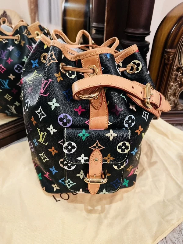 Louis Vuitton Monogram Multi Color Black Petit Noe Replica - Image 4