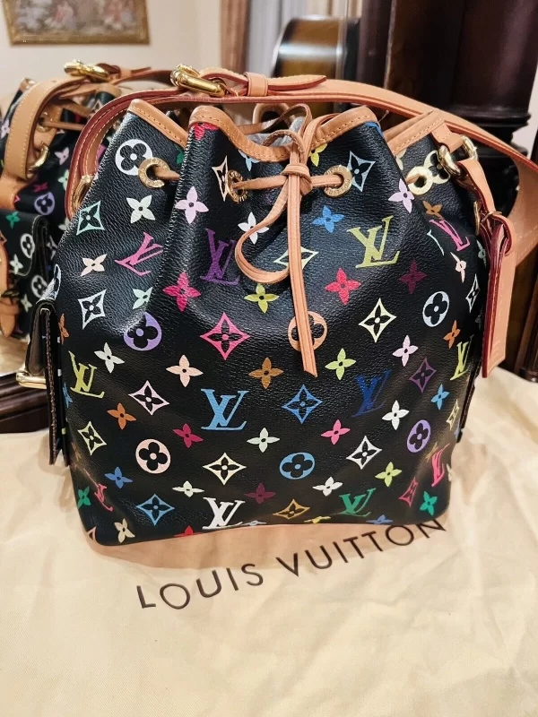 Louis Vuitton Monogram Multi Color Black Petit Noe Replica