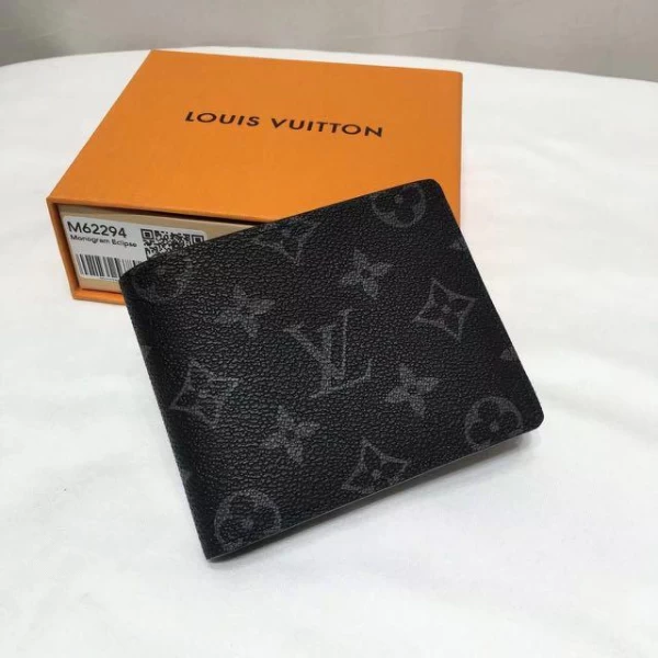 Replica LV Monogram Eclipse Slender Wallet Black M62294