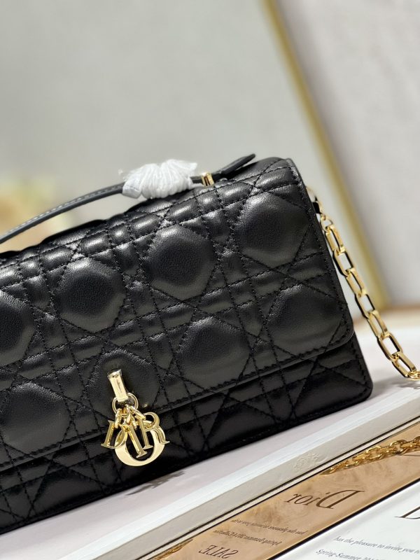 Replica Dior Miss Mini Bag Black Lambskin Cannage Design - Image 6