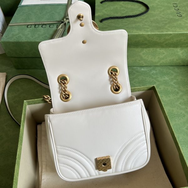 Replica Gucci Marmont GG White Handbag 739682 - Image 4
