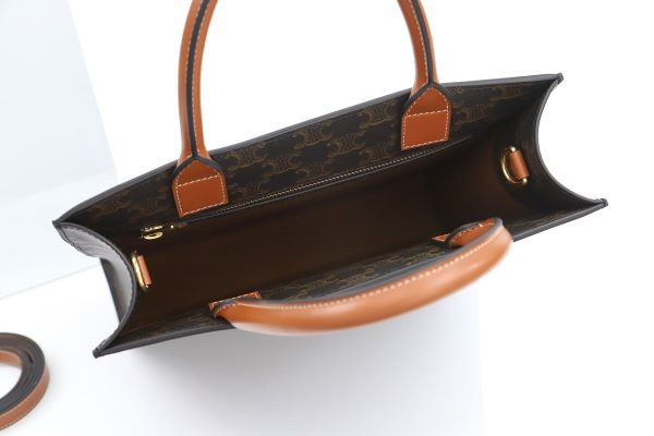 Replica Celine Small Cabas Triomphe Canvas & Calfskin Bag - Image 2