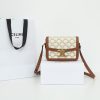 Best Replicas Bags - Replica Celine Teen Triomphe Bag - White Canvas & Calfskin Shop For Best Louis Vuitton LV Replica Bags With Cheap Price