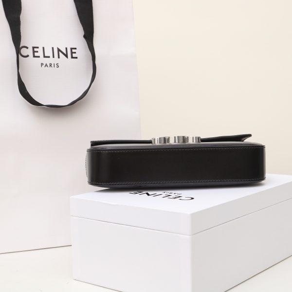 Celine Triomphe Replica Shoulder Bag - Shiny Calfskin Silver - Image 6