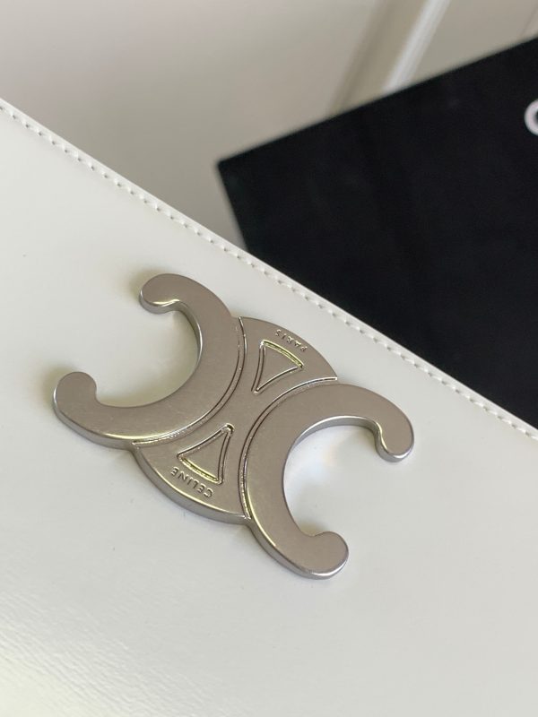 White Celine Triomphe Trapeze Calfskin Replica Bag - Image 8