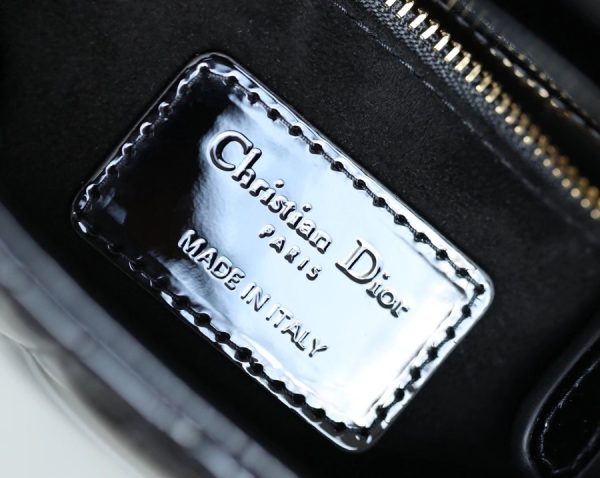 Black Patent Mini Lady Dior Replica Bag – Cannage Calfskin Design - Image 2