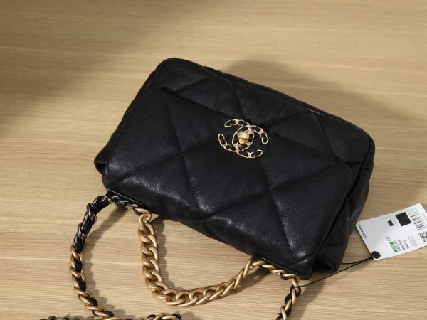Replica Chanel CF 19 Black Handbag – Timeless Elegance - Image 2