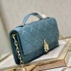 Best Replicas Bags - Replica Dior Mini Bag: Peacock Blue Cannage Lambskin Shop For Best Louis Vuitton LV Replica Bags With Cheap Price