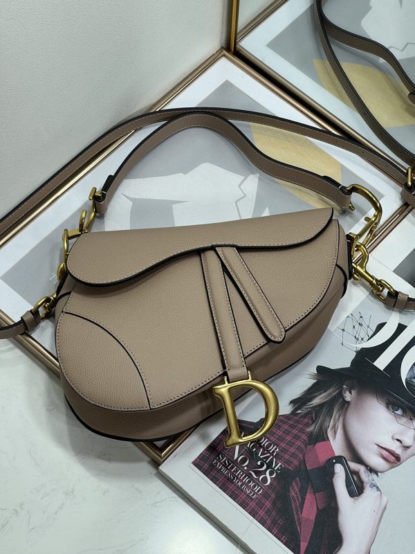 Replica Dior Saddle Bag in Sand Pink Calfskin - M0455Cbaa_M84P - Image 6