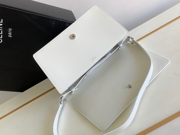 White Celine Triomphe Trapeze Calfskin Replica Bag - Image 7