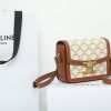 Best Replicas Bags - Replica Celine Teen Triomphe Bag - White Canvas & Calfskin Shop For Best Louis Vuitton LV Replica Bags With Cheap Price