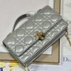 Best Replicas Bags - Replica Dior Miss Mini Bag - Metallic Gray Lambskin Elegance Shop For Best Louis Vuitton LV Replica Bags With Cheap Price