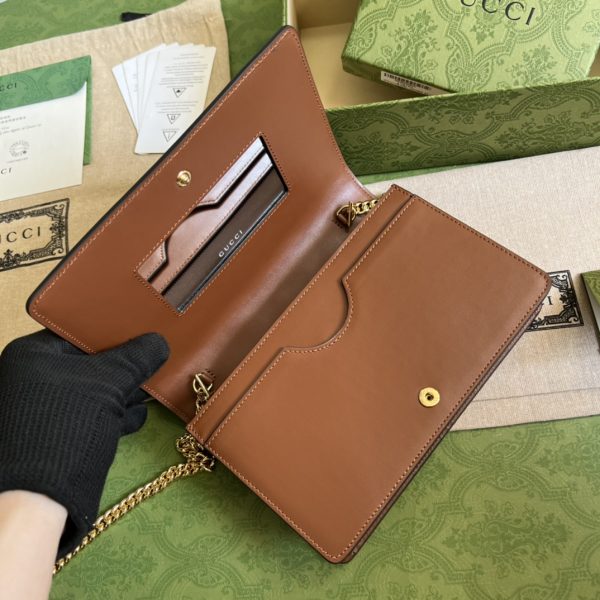 Replica Gucci GG Matelasse Chain Wallet – Stylish & Functional - Image 4