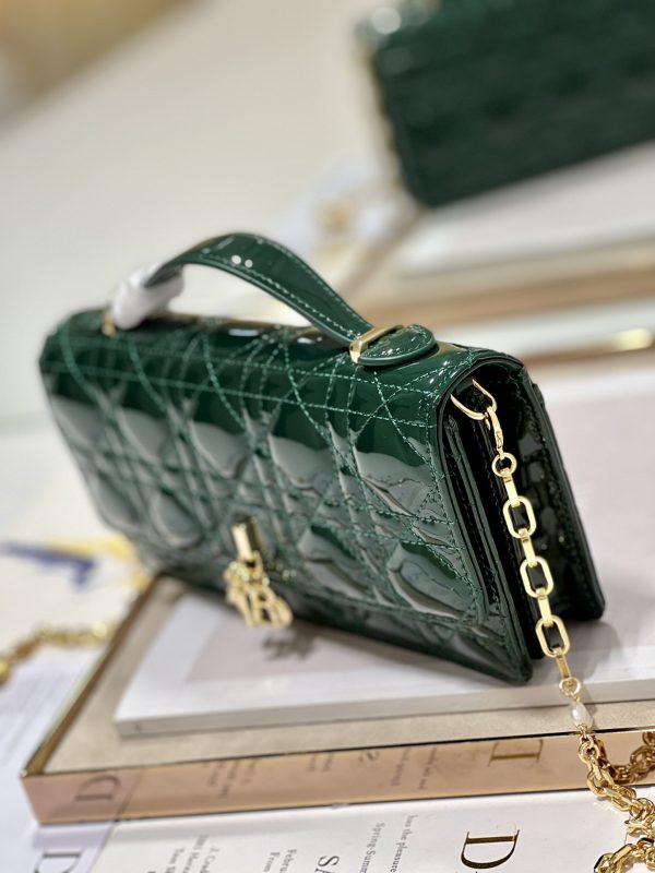 Replica Dior Miss Mini Bag in Rose Pine Green Patent - Image 5