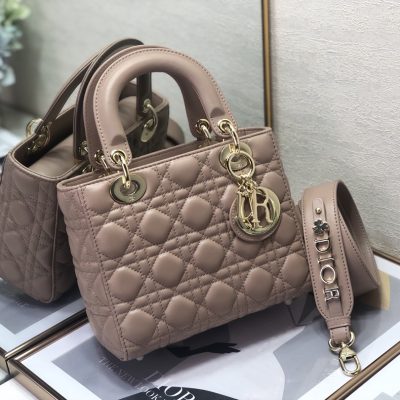Replica Dior Lady Dior Cherry Rose Patent Calfskin Bag