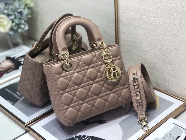Replica Dior Lady Dior Cherry Rose Patent Calfskin Bag