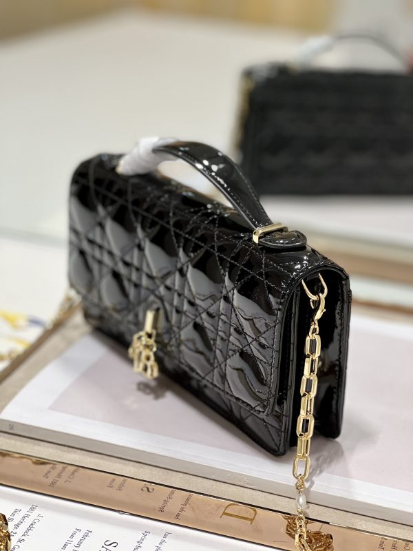 Replica Dior Miss Mini Bag - Black Patent Cannage Calfskin - Image 9