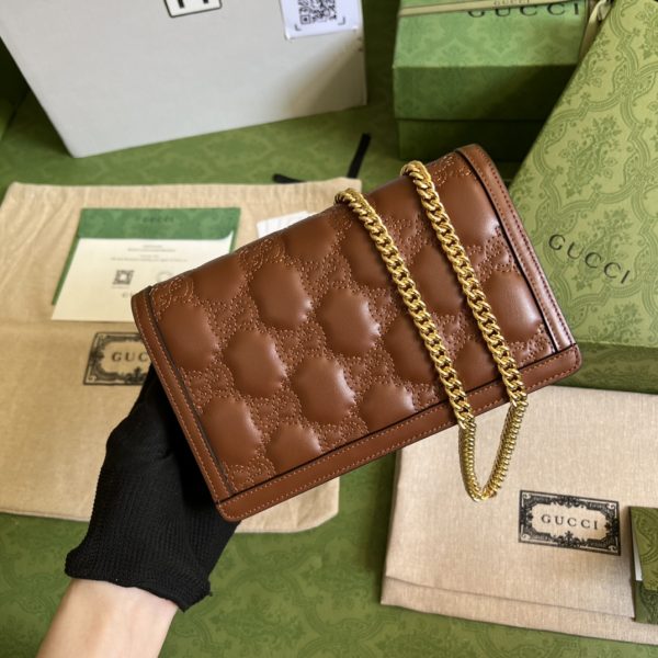 Replica Gucci GG Matelasse Chain Wallet – Stylish & Functional - Image 9