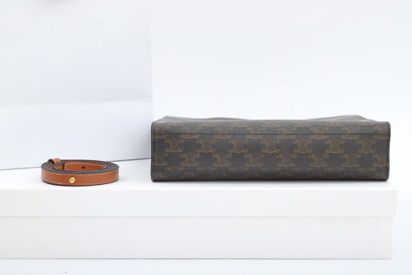 Replica Celine Small Cabas Triomphe Canvas & Calfskin Bag - Image 3