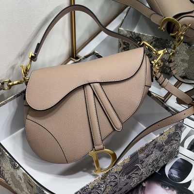 Replica Dior Saddle Bag in Sand Pink Calfskin - M0455Cbaa_M84P