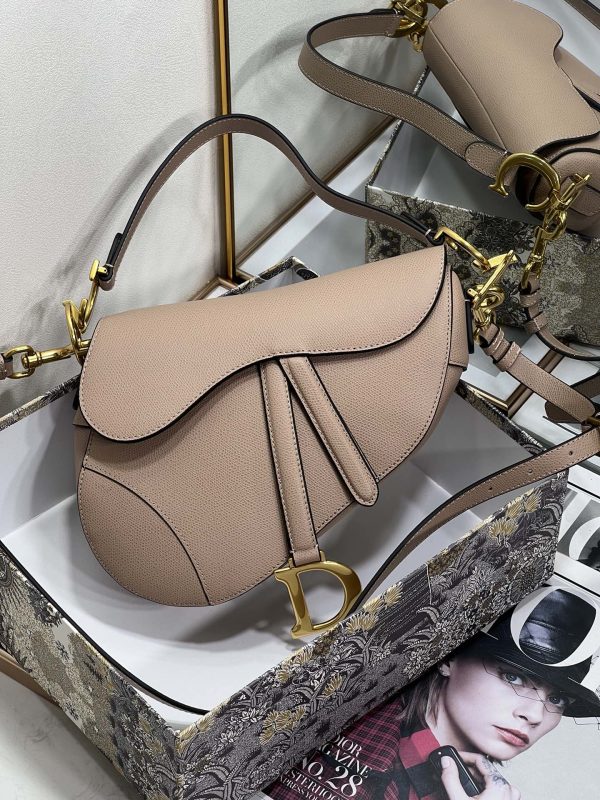 Replica Dior Saddle Bag in Sand Pink Calfskin - M0455Cbaa_M84P