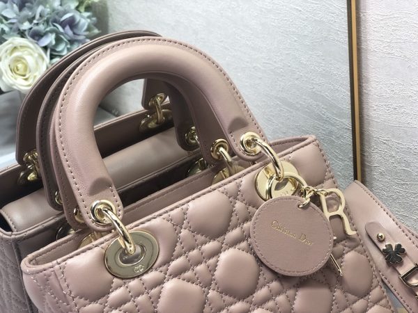 Replica Dior Lady Dior Cherry Rose Patent Calfskin Bag - Image 4