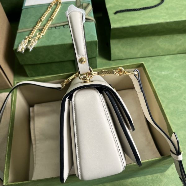 White Gucci Blondie Top-Handle Replica Bag - Style 735101 - Image 5