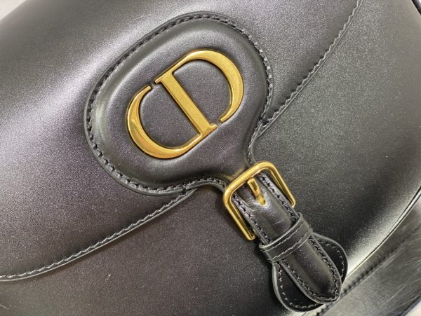Replica Dior Bobby Bag Black Box Calfskin, Blue Oblique Strap M9320Ubby_M911 - Image 6