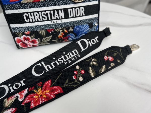 Replica Dior Lady D-Lite Bag Black Multicolor Bird Embroidery - Image 6