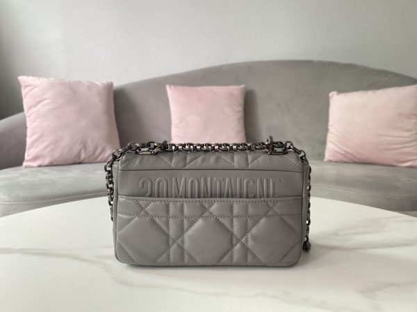 Replica Dior Small Caro Bag in Black Grained Calfskin - Image 4