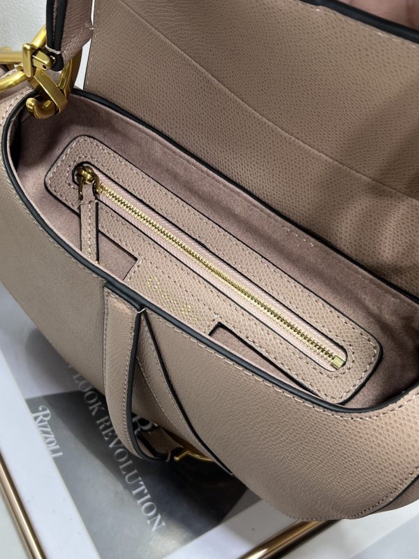 Replica Dior Saddle Bag in Sand Pink Calfskin - M0455Cbaa_M84P - Image 9