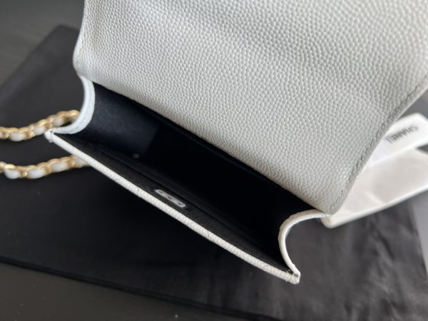 Chanel-Inspired Clutch with Gold Chain, Elegant Replica Design - Image 2