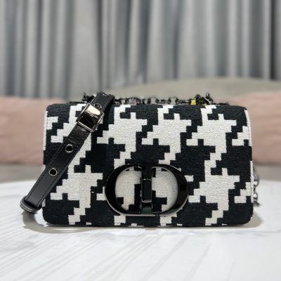 Replica Dior Small Caro Bag in Black Leather M9241Btio_M911