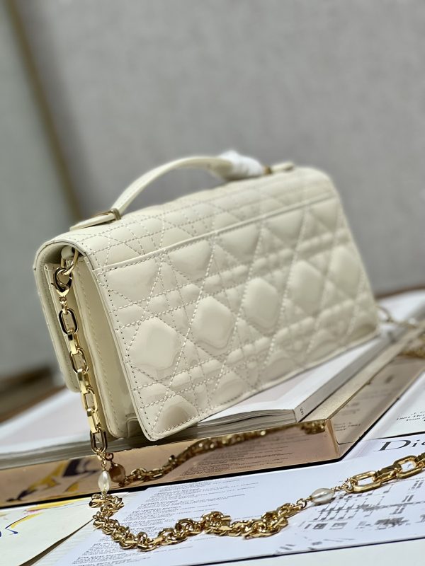 Replica Dior Miss Mini Bag - White Patent Cannage Calfskin - Image 6