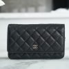 Best Replicas Bags - Chanel Replica Wallet on Chain in Black Shop For Best Louis Vuitton LV Replica Bags With Cheap Price
