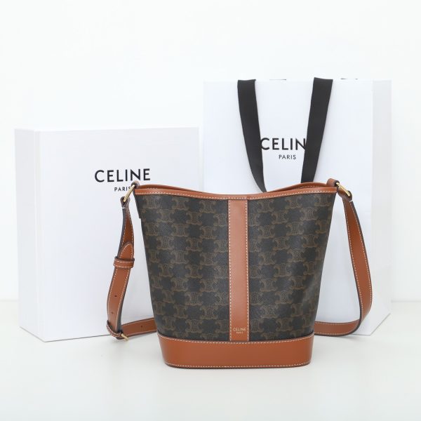 Replica Celine Medium Triomphe Bucket Bag - Image 8