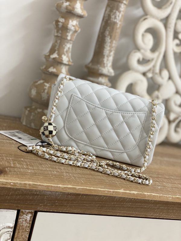 Replica Chanel CF Mini 1787 in White - Image 2