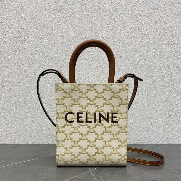 Replica Celine Triomphe Mini Tote in White