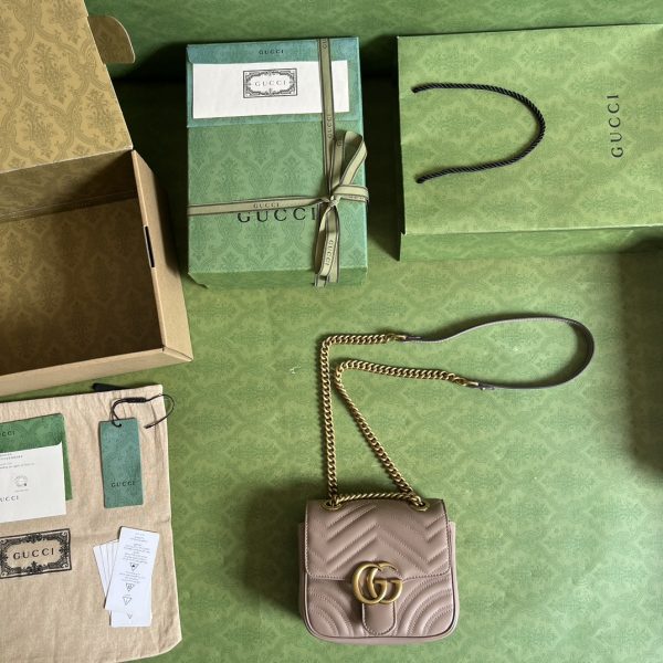 Replica Gucci Marmont GG Pink Handbag 739682 - Image 3