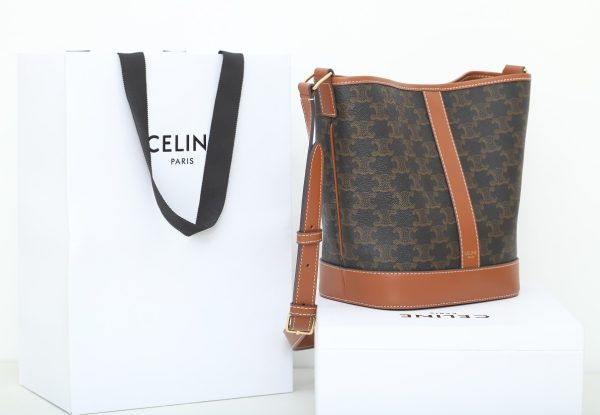 Replica Celine Medium Triomphe Bucket Bag - Image 9