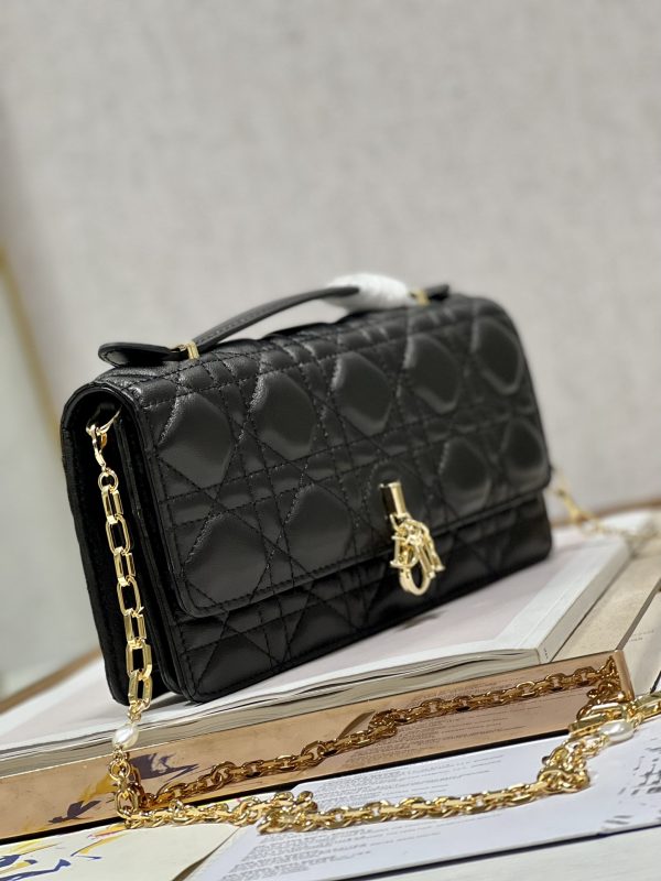 Replica Dior Miss Mini Bag Black Lambskin Cannage Design - Image 8