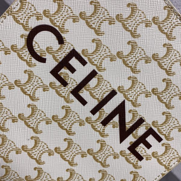 Replica Celine Triomphe Mini Tote in White - Image 5