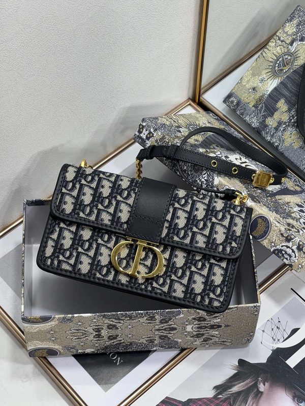 Blue Dior Oblique Jacquard Replica 30 Montaigne Bag M9208Utzq_M928 - Image 3