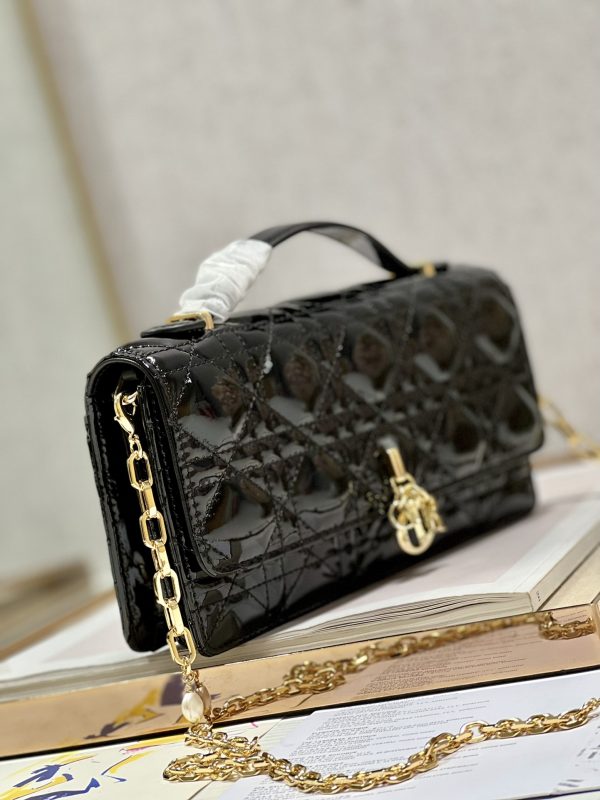 Replica Dior Miss Mini Bag - Black Patent Cannage Calfskin - Image 7