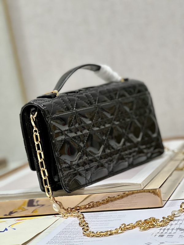 Replica Dior Miss Mini Bag - Black Patent Cannage Calfskin - Image 8