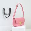 Best Replicas Bags - Replica Celine Triomphe Shoulder Bag - Shiny Calfskin Pink Shop For Best Louis Vuitton LV Replica Bags With Cheap Price