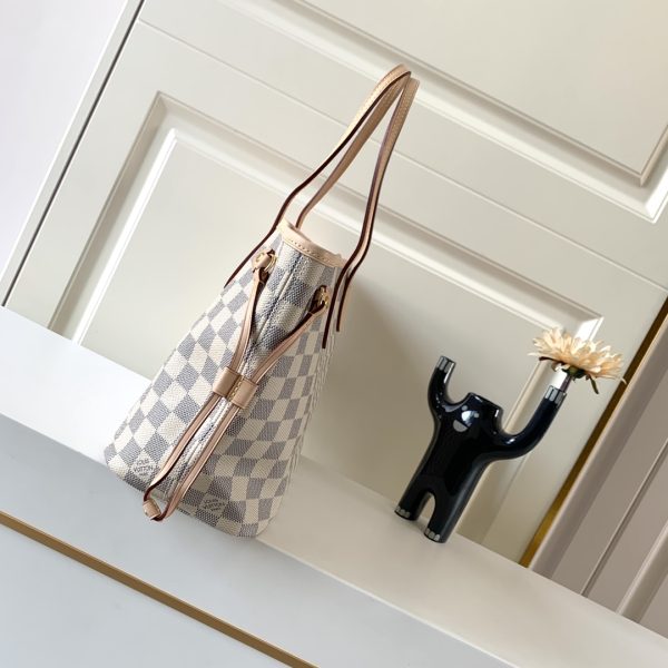 Replica LV Damier Azur Neverfull Pink PM/MM/GM Handbag - Image 4