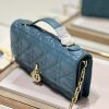 Best Replicas Bags - Replica Dior Mini Bag: Peacock Blue Cannage Lambskin Shop For Best Louis Vuitton LV Replica Bags With Cheap Price