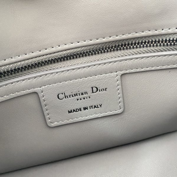 Replica Dior Small Caro Bag in Black Grained Calfskin - Image 7